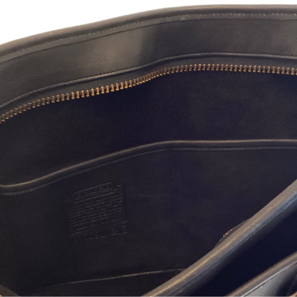 COACH Leather Briefcase Black Double Handle Portfolio Bag 0491-212 VINTAGE - Picture 4 of 16
